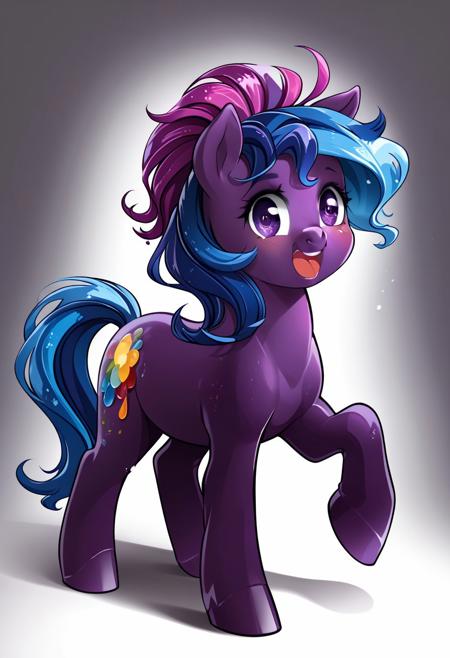my little pony, Jello_molds
BREAK	
score_9, score_8_up, score_7_up,masterpiece, best quality, newest, absurdres, highres, 2024, 2023,perfect face,perfect eyes, solo,detailed, 
BREAK
pony
BREAK 
Wobbly Jello Pony, Blue body, Purple mane, transparent 
((male))
BREAK 
,dynamic pose, simple background,