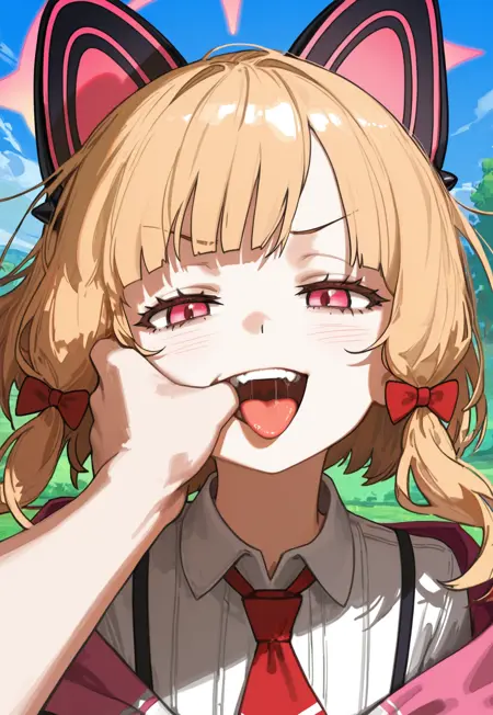 Finger in another's mouth