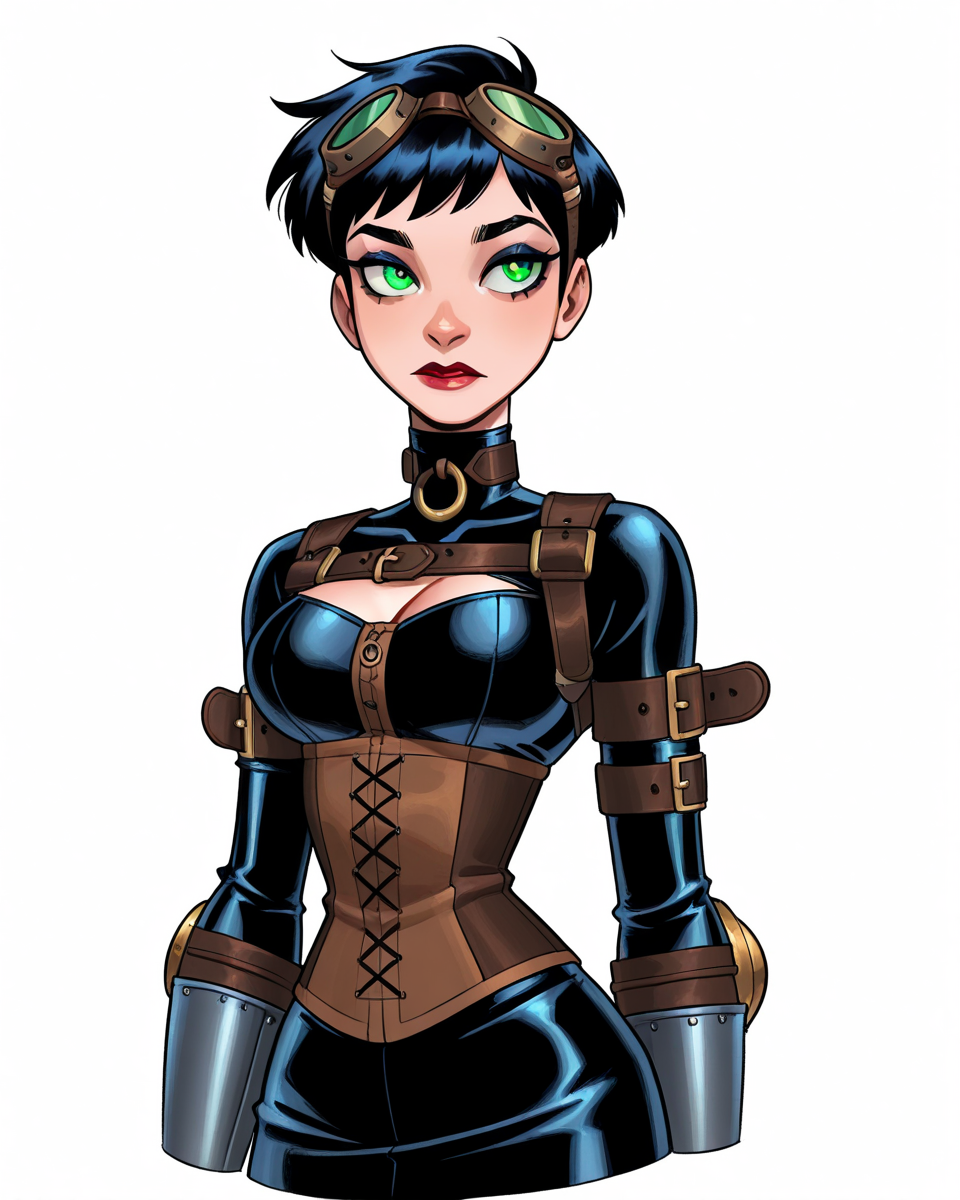16874-407123637-a51e68c5e7-1girl,makeup,_goggles_on_head,_very_short_hair,_bangs,black_hair,green_eyes,_o-ring_collar,shoulder_belt,arm_belt,_black_bodysui.png