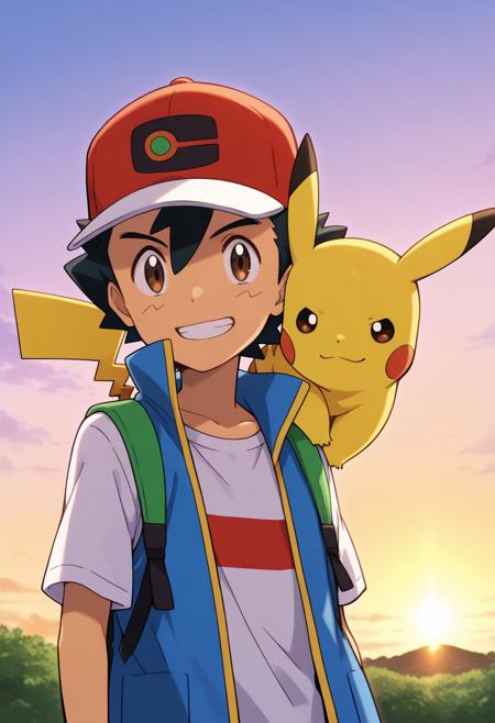 Ash Ketchum - Pokemon Journeys - Pony + Illustrious Illustrious - 1.0