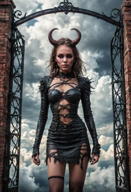 <lora:md2034:0.5> , paint splatter, 
poster_\(medium\) , extremely evil and demonic devilgirl, riding a cross through clouds, broken gates in the clouds, "Devil Girl" emblem,  complex and detailed background scene, symmetry, full length photograph, (masterpiece:1.3), (best_quality:1.3), (ultra_detailed:1.3), 8k, extremely_clear, surrealism, (ultrarealistic:1.3), insane details, intricate details, hyperdetailed, ultra detailed, extreme detailed, highest detailed, high_detail, contrasting, beautiful, hdr, photorealistic, highres, ultra_high_res, photography, aesthetic, extremely_delicate, Ellis-RealismBoost