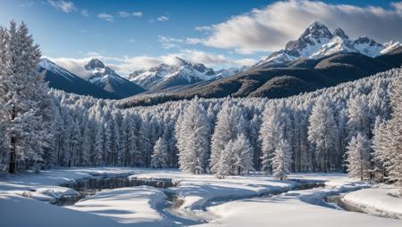 ((masterpiece:1.4,best quality)), cloud,   outdoors
(snowy mountains), spring glade, scenery, sky,
(noon:1.4), high detail, abundant, 8k, high detail, wallpaper