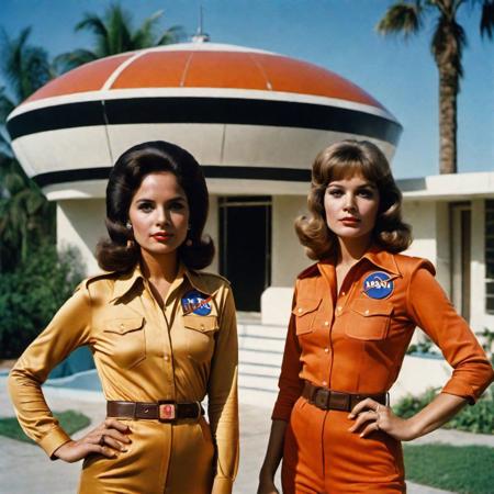 wide shot,art-deco space-force recruiting propaganda pin-ups promoting latin american women astronauts, 70s era, from a 1972 superhero TV show, 35mm kodachrom, a beautiful petite 70s_actresses,70s_women_hair_combined, 70s_women_clothing_combined, indoors, outdoors, 70s_locations_combined, Analog Style,Kodak Max 400 Film, photography by 70s_photographers, 20mm f/1.8 lens,Wide Angle Shot., Whimsical yet Numb., Quirky Character Designs, dark background,
low contrast, soft lighting, warm lighting, insanely detailed, cinematic film still, cover, high definition, highest resolution, UHD, vivid, JuggernautNegative, OverallDetail,