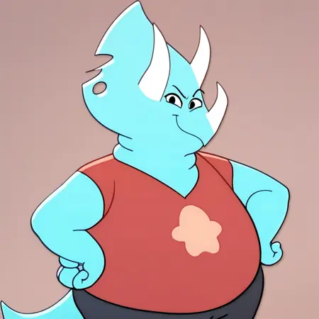 Dino Nerd / Blue Triceratops (Blinkomania) for PONY