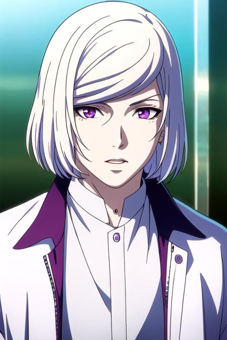 cutthroat_akudama_drive white hair purple eyes