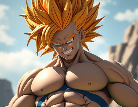 super saiyan 1 with striped bra