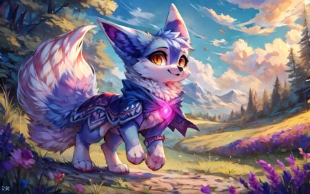 nox (pal) periwinkle fur  chest crystal dipstick ears