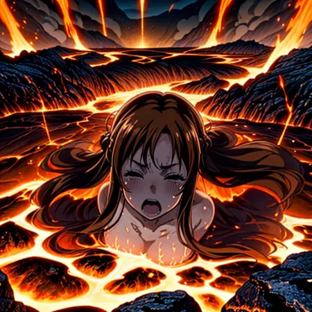 molten rock bath