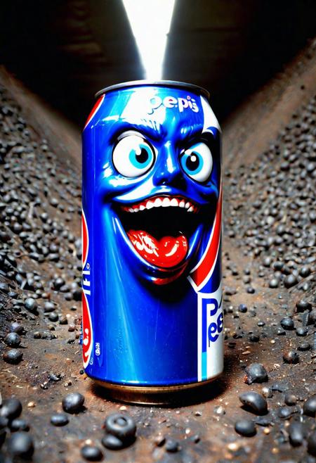 buy pepsi or I will literally kill you. -humanoid Pepsi can, screaming at his workers in the Pepsi mines