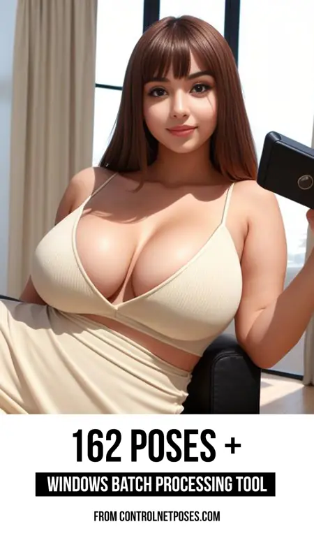 162 poses + windows batch process tool with prompt randomizer by controlnetposes.com