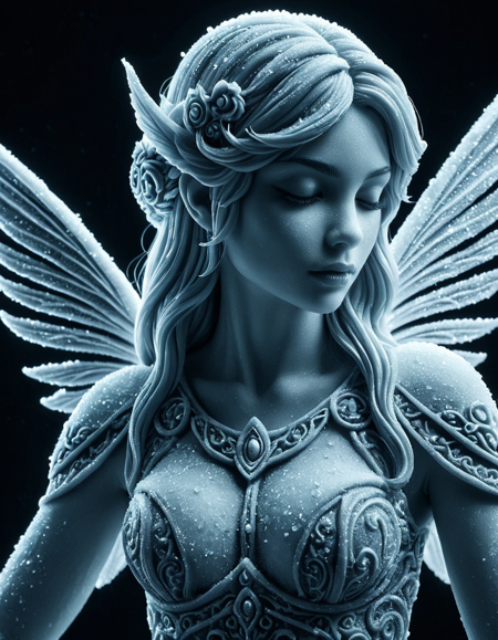 stylized by Charlie Bowater, Greg Staples, close up of a Byzantine ral-spicesalt, Fairy-Tale and Cherubic, ð´, wearing Tech, side light, still, Fomapan 400, F/1.8, absurdres, <lora:ral-spicesalt:0.85>, professional fine composition, great light, background inspired, extremely rich detail, cool colors, rich deep colors, highly detail, confident
