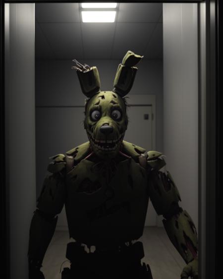 Five Nights at Freddys Springtrap Figure and Base. 