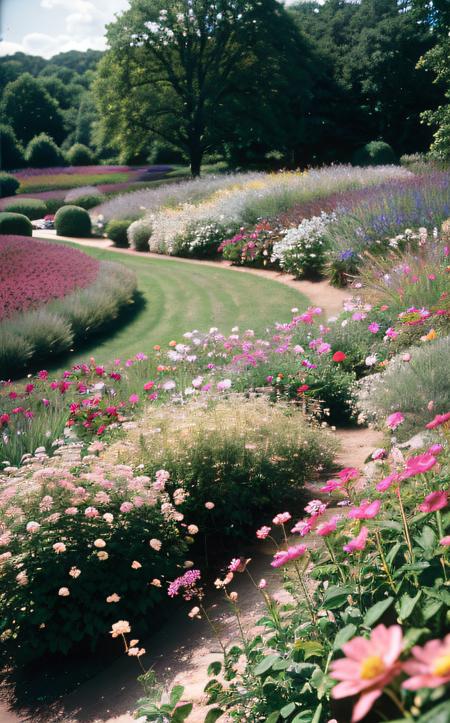 analog film photo ((best quality)), ((masterpiece)), (detailed), 8K, vibrant flower garden in full bloom, diverse species of flowers, rich and varied colors, butterflies and bees hovering, dew-covered petals, (sunlit:1.3), (soft bokeh background:1.4), peaceful and serene atmosphere, intricate details of leaves and petals, in the style of Claude Monet, low-angle shot.
<lora:epi_noiseoffset2:1> . faded film, desaturated, 35mm photo, grainy, vignette, vintage, Kodachrome, Lomography, stained, highly detailed, found footage