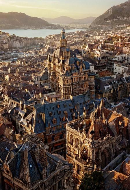 beautifull city, the mystical photography, natural lighting, volumetric lighting maximalist professional . intricately detailed, complex, elegant, expansive, fantastical, film photography style,  heavy grain