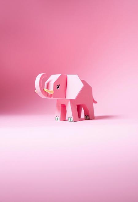 cubic elephant, toy, simple background, pink elephant, toy camera,
