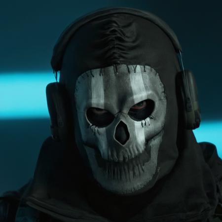 cinematic film still of closeup Simon Ghost Riley a man in a skull mask and hood standing in the dark modern warfare style,solo,looking at viewer,blue eyes,1boy,upper body,male focus,hood,mask,skull,skull mask modern warfare style
<lora:Modern Warfare style:0.45> <lora:Simon Ghost Riley:1>, shallow depth of field, vignette, highly detailed, high budget, bokeh, cinemascope, moody, epic, gorgeous, film grain, grainy