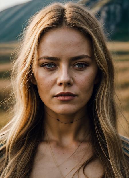 A stunning intricate full color portrait of (sks woman:1) as (viking warrior), (barbarian),  epic character composition, by ilya kuvshinov, alessio albi, nina masic, sharp focus, natural lighting, subsurface scattering, f2, 35mm, film grain, <lora:locon_vanessaparadis_v1_from_v1_64_32:1>