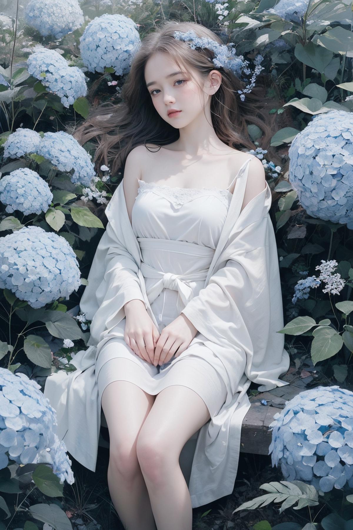 绣球花hydrangea/背景background image by SweetCake