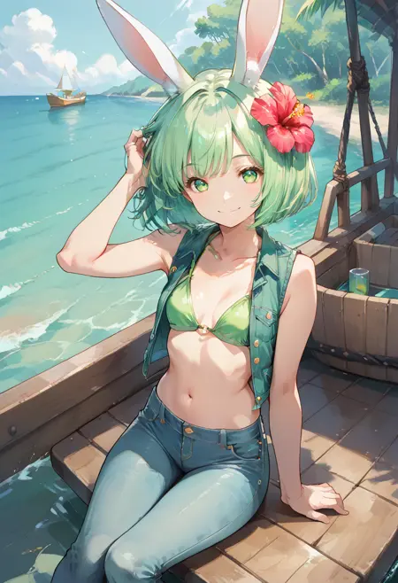 Bunny Girl Midori (OC) for Illustrious and Pony