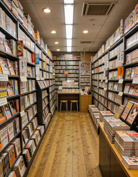 Japanese manga bookstore illu v1.0