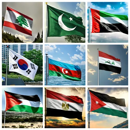 All Asia flags