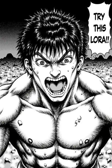 Berserk manga style - Flux Lora