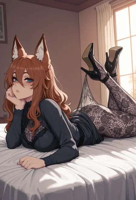 Pantyhose hooked on heel