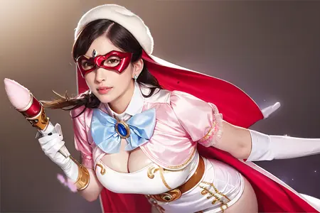 Masked Fontaine series 美聖女仮面フォンテーヌ (Realistic, semi-realistic JAV rendition)