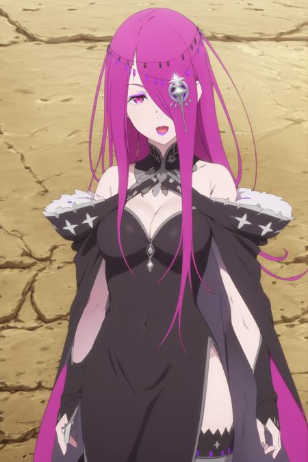 <lora:æ æ°é­å¥³èµèµ«éº¦ç¹1V:0.8>,1girl,solo,purple hair,(long hair:1.2),absurdly long hair,hair over one eye,hair ornament,purple lips,purple eyes,smile,
å¥è£ä¸,detached collar,black dress,large breasts,cleavage cutout,cleavage,bridal gauntlets,long dress,covered navel,side slit,cape,bare shoulders,fur-trimmed sleeves,purple thighhighs,
high heel boots,cave,dark,, Exquisite visuals, high-definition,masterpiece,best quality,, 18yo,Young female,Beautiful Fingers,Beautiful long legs,Beautiful body,Beautiful Nose,Beautiful character design, perfect eyes, perfect face,expressive eyes,
official art,extremely detailed CG unity 8k wallpaper, perfect lighting,Colorful, Bright_Front_face_Lighting,shiny skin, 
(masterpiece:1.0),(best_quality:1.0), ultra high res,4K,ultra-detailed,
photography, 8K, HDR, highres, absurdres:1.2, Kodak portra 400, film grain, blurry background, bokeh:1.2, lens flare, (vibrant_color:1.2), (beautiful_face:1.5),(narrow_waist), ,NSFW,