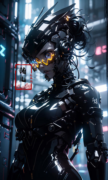 (dramatic, gritty, intense:1.4),masterpiece, best quality, 8k, insane details, intricate details, hyperdetailed, hyper quality, high detail, ultra detailed, Masterpiece, science fiction(cyberpunk:1.3)building,
1girl,  soloPatent leatherbodysuitglowingshiny(shiny skin:1.7)(long legs:1.3),  (Slim body:1.1) (upper body:1.2)
<lora:~Q?-[SZg
 Patent leather:0.9>