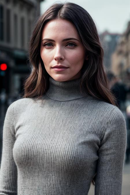 perfect cinematic shoot of a beautiful woman (EP3l1z4b3thTull0ch:.99), a woman standing at a (simple moon), perfect hair, wearing sexy (Sage Gray  turtleneck :1.2), (people in background:1.1), (detailed background:1.1), (face focus), modelshoot style, (extremely detailed CG unity 8k wallpaper), professional majestic (photography by Attar Abbas:1.1), 24mm, exposure blend, hdr, extremely intricate, High (Detail:1.1), dramatic, soft cinematic light, (looking at viewer), (detailed atmosphere), 8k, highly detailed, rich environment, 4k textures, soft cinematic light, elegant, ((((cinematic look)))), soothing tones, insane details, hyperdetailed,  ("Dreams into reality with SDKoh!":1.1), (epiCPhoto)