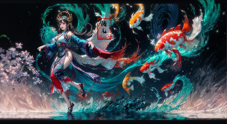 ((masterpiece,)),(( best quality,)),extremely detailed cg 8k wallpaper,bright colors,Dramatic light,character oil painting by Amano Yoshitaka Thick acrylic illustration on pixiv,  illustrationover, cover_page, letterboxed, long_hair, looking_at_viewer, pureerosface_v1((Detailed text))figureCute figure0:(detailed face:1.6):0.20(solo focus:1.7)ultra-detailed(masterpiece:1.4)best qualityultra high resGround glass(english_text),multiple_girls,virtual_youtuber, 1girldetailed background(sparrowSika deer:1.2)(koi:1.5),(Real waterRealistic waterflowing water:1.3), (Milky skin, shiny skin:1.6)
bokehchiaroscuro, wlop,Double exposureline,badge,pattern,ultra realistic 8k cg, picture-perfect face, flawless, clean, masterpiece, professional artwork, famous artwork, cinematic lighting, cinematic bloom, (upper body:1.3),(long legs:1.3),
Beautiful girl, Exquisite and beautiful features, Wearing delicate and intricate Phoenix fantasy soft armor, An amazing fantasy background, Chinese mythology, in the style of realistic and hyper-detailed renderings,mature female, tall body, sideways glance,cold attitude,eyeshadow,eyeliner,(long legs:1.1), (random hair style:1.2),white hair
3d,3d render,high-precision shadows,close-up,(imid shot,macro shot:1.25),(Detailed face description),(Detailed hair description),(Detailed clothes description),
{Extremely Delicate Beautiful},(detailed eye description),((Delicate Faces)),(Beautiful and detailed facial depiction),Realistic skin, realistic light and shadow,