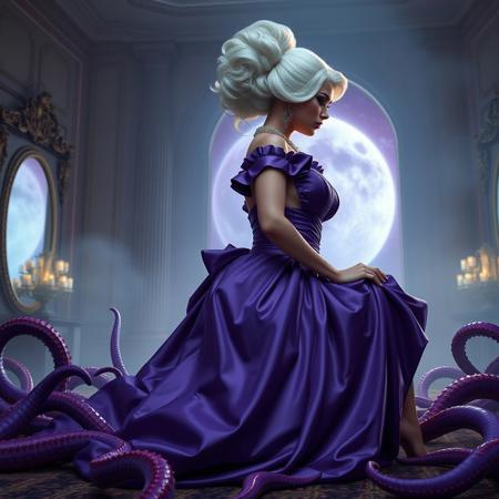 Sexy, sultry, (Female, 1girl):1.3, (satin highly detailed georgian gown):1.3, (Huge breasts, big boobs, Large breasts), (firm Round perky breasts:1.2), (posturecollar):1.25, (, slim waist:1.35). Hair in large updo. kneeling at  gianty purple jelly  pillow, surrounded by slimy tentacles, lifted skirt, high heels, fog, horror, giant portal to space at background, mirrors
Rembrandt Lighting Style, great lighting. At twilight, in victorian mansion sideview
Ultra realistic, 8k, uhd, best quality, best resolution, lifelike, white wig, ent over, on all fours, 
large breasts, big boobs, huge tits, georgian gown,