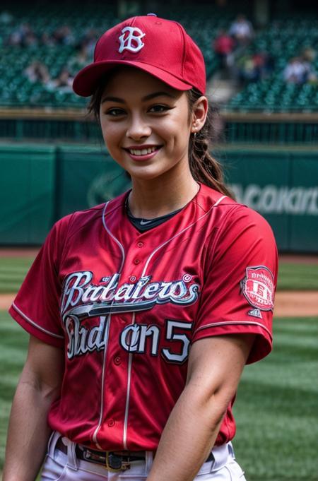 masterpiece, smile, detailed, 1woman
<lora:Baseball Uniform By Stable Yogi:0.8>wearing a baseball uniform in red color
<lora:DETAIL_SLIDER_BY_STABLE_YOGI:0.8>
<lora:NOISEOFFSET_BY_STABLE_YOGI:0.4>