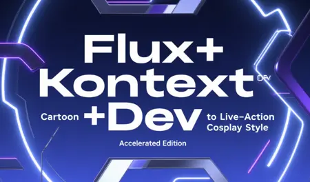 Flux+Kontext+Dev Cartoon to Live-Action Cosplay Style Accelerated Edition
