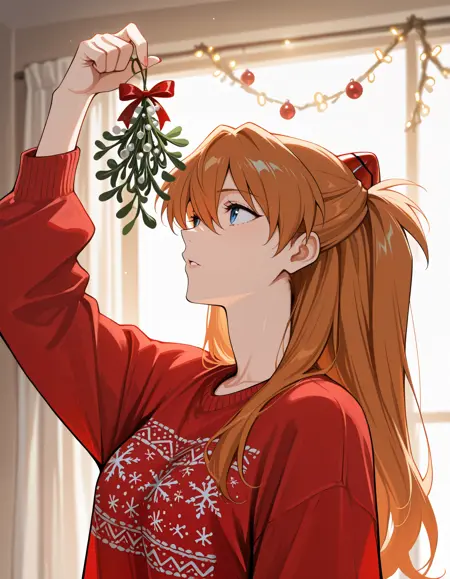 Holding Mistletoe