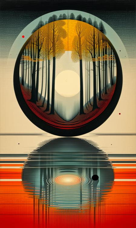 ORIGINAL PROMPT: An artwork done in the style of artist (patrick seymour:1.4), as a (wabi sabi:1.6).
A surrealistic orb and complex patterns scene.
PRODUCTION PROMPT: Original prompt was used.