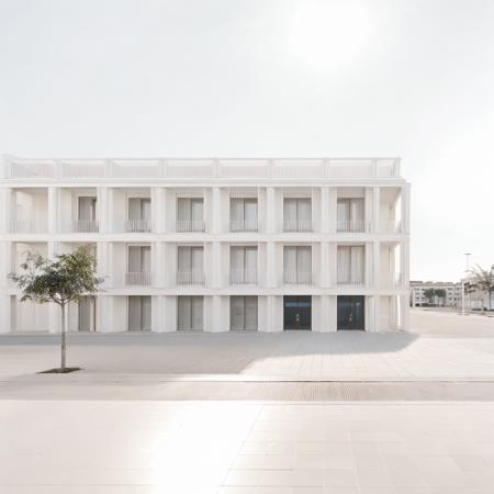 white_building,architecture, bare_tree, building, city, cityscape, day,  gradient, gradient_background, house, outdoors, scenery, sky, skyline, skyscraper, street, tree <lora:white_building:1>,best quality