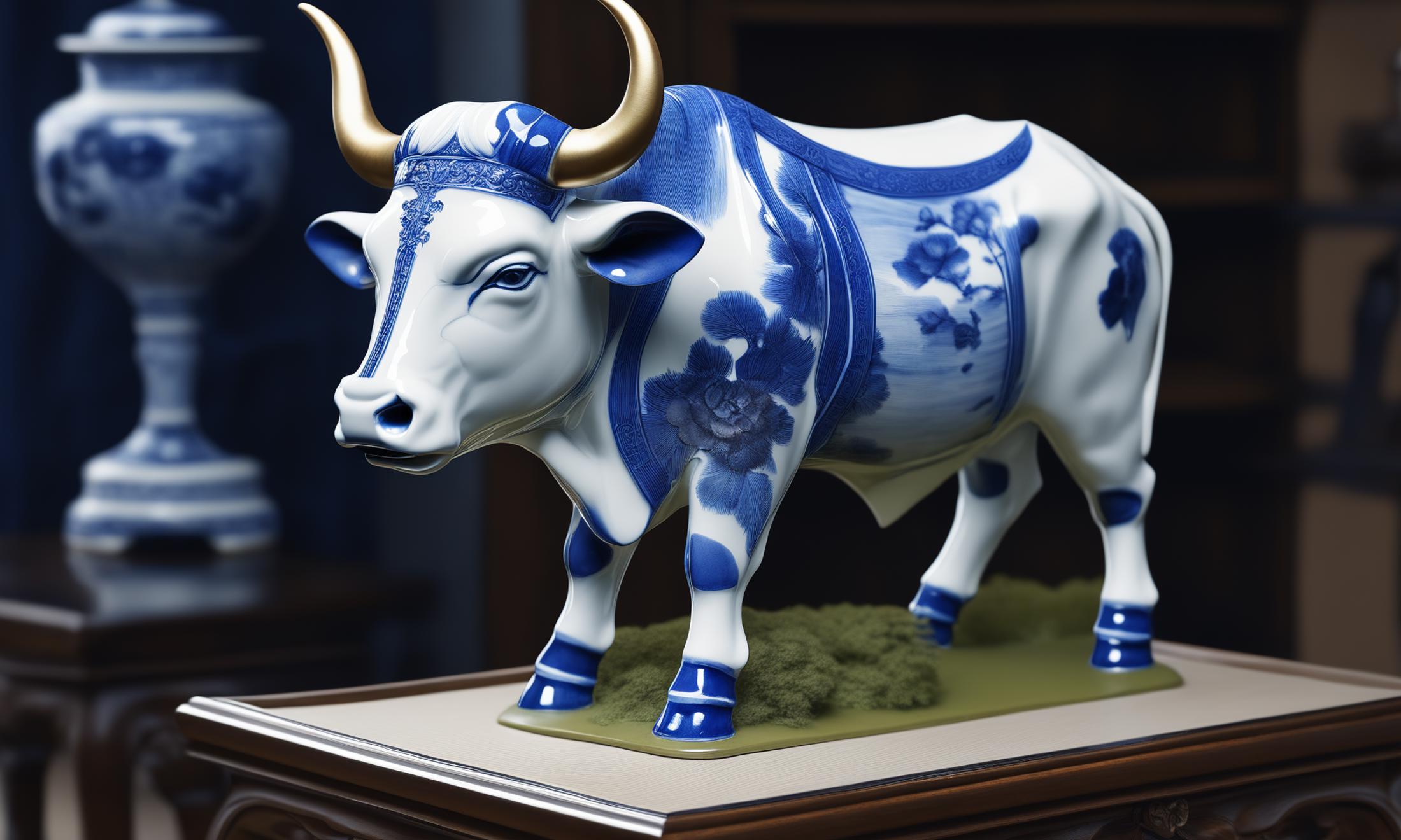 XL Realistic blue and white porcelain art style image by comingdemon