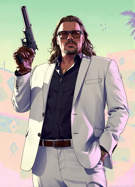 Chroma LoRA - GTA6 art style