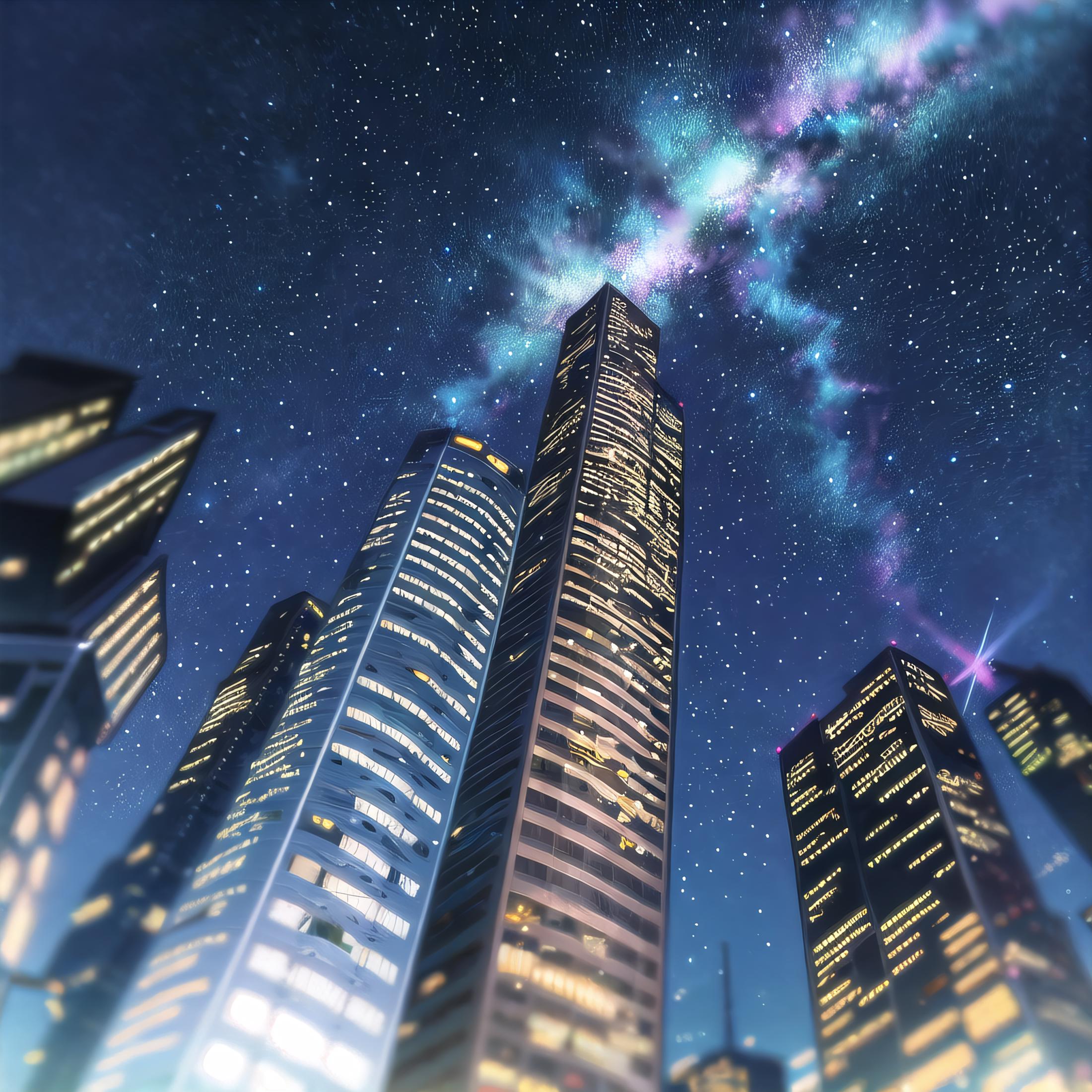 Backgrounds (Night city) | Yofukashi no Uta image by LittleJelly