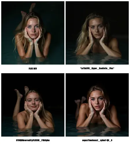 FLUX Model Compare x4