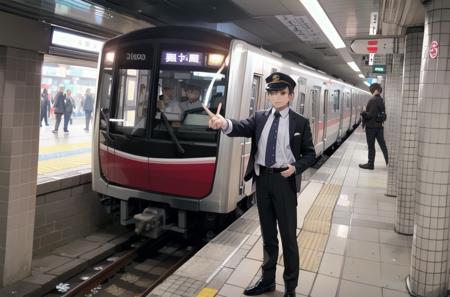 OsakaMetro3000, subway station, train station, scenery, train, real world location, railroad tracks