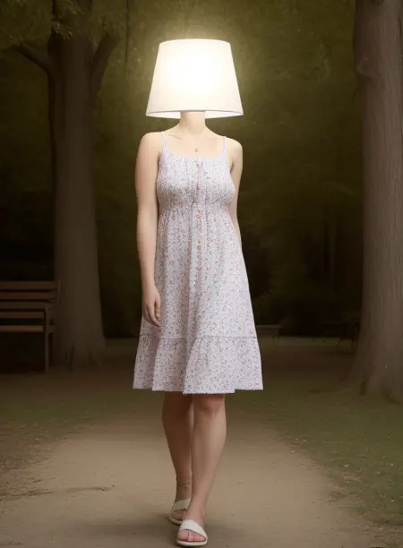 Lamp Head Woman