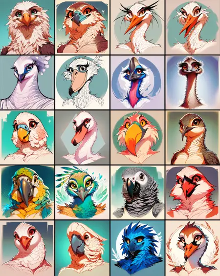 Anthro birds (for pony)