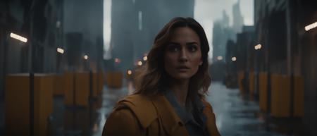 cinematic film still of a woman standing in the middle of a street surrounded by concrete tower blocks, raining, close up,, filmic, vignette, highly detailed, high budget Hollywood movie, bokeh, cinemascope, moody, epic, gorgeous, film grain, grainy, foggy glow, 

(passion, fire, red lighting,:1.05) 