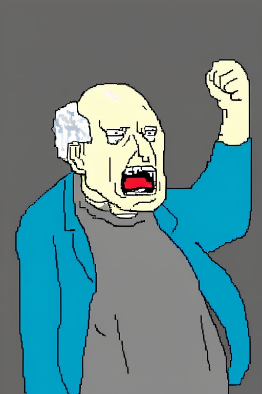 <lora:SDXL_MSPaint_Portrait:1>,mspaint,mspaint painting,bad artist,bad drawing,ugly balding old man yelling angrily at a E...