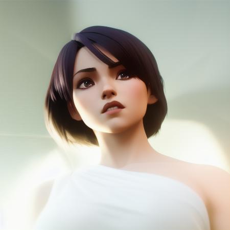 sexy cute brunette with short hair, arcane style arcanestyle leagueofstyle, 3D, 3d art, 4k, 8 k artistic photography, award-winning photograph, trending on Artstation, Beautiful, 8k resolution, insanely detailed, Intricate, Behance, Cinematic, dramatic atmosphere, cinematic lighting, digital art, dramatic angle, Dramatic light by denis villeneuve, [mix style "pixar and artgerm and dreams work"], Elegant, ethereal lighting, octane render, dynamic lighting, digital painting, extreme plus resolution, fake detail, full image, full of details, global illumination, golden ratio, golden warm light, high contrast, high detail, high res, highly detailed, hyper detailed, intricate details, Masterpiece, perfect composition, photorealistic concept art, Professional, ray tracing, rich deep colors, Saturated, sharp focus, sharp lighting, soft natural volumetric cinematic perfect light, studio photo, studio quality, Stylize, super detail, Symmetry, trending on pixiv fanbox, ultra detail, ultra detailed, unreal engine 5, volumetric lighting