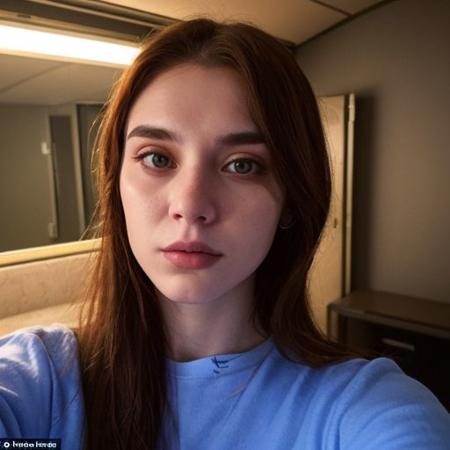 A selfie style photo of the last 25 year old woman from the last day of human kind on earth, extremely detailed, apocalypse, end of times