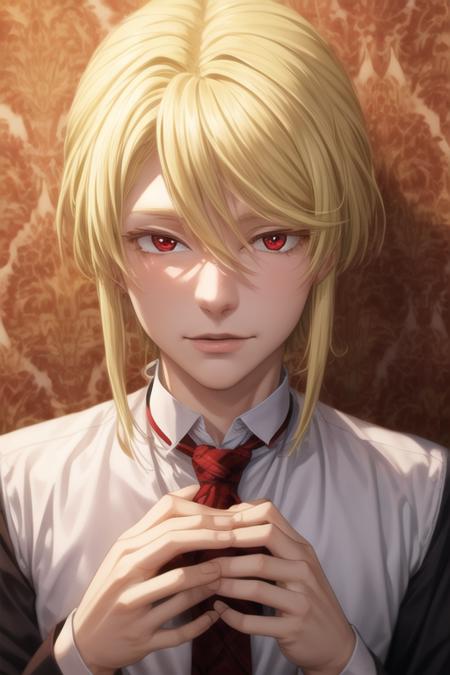 william_james_moriarty blonde hair red eyes